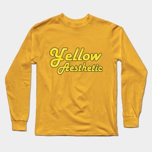 Happy Yellow Aesthetic Long Sleeve T-Shirt